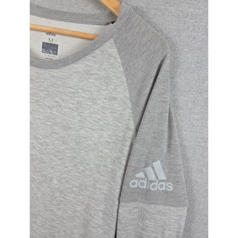 Adidas Climalite Ladies M Performer Jersey T Shirt Long Sleeve Gray Heather